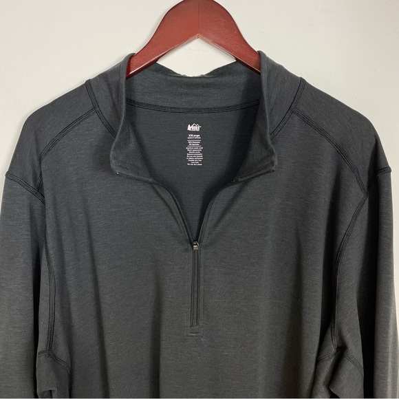 REI Men's Black Quarter Zip Pullover Size XXL - Picture 3 of 11